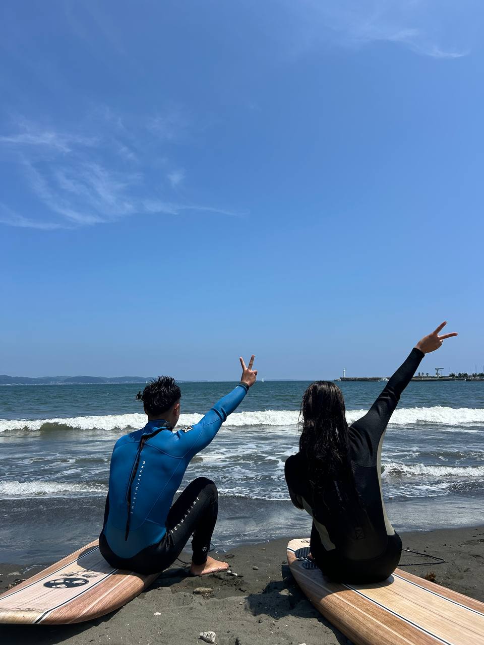 体験サーフィン写真